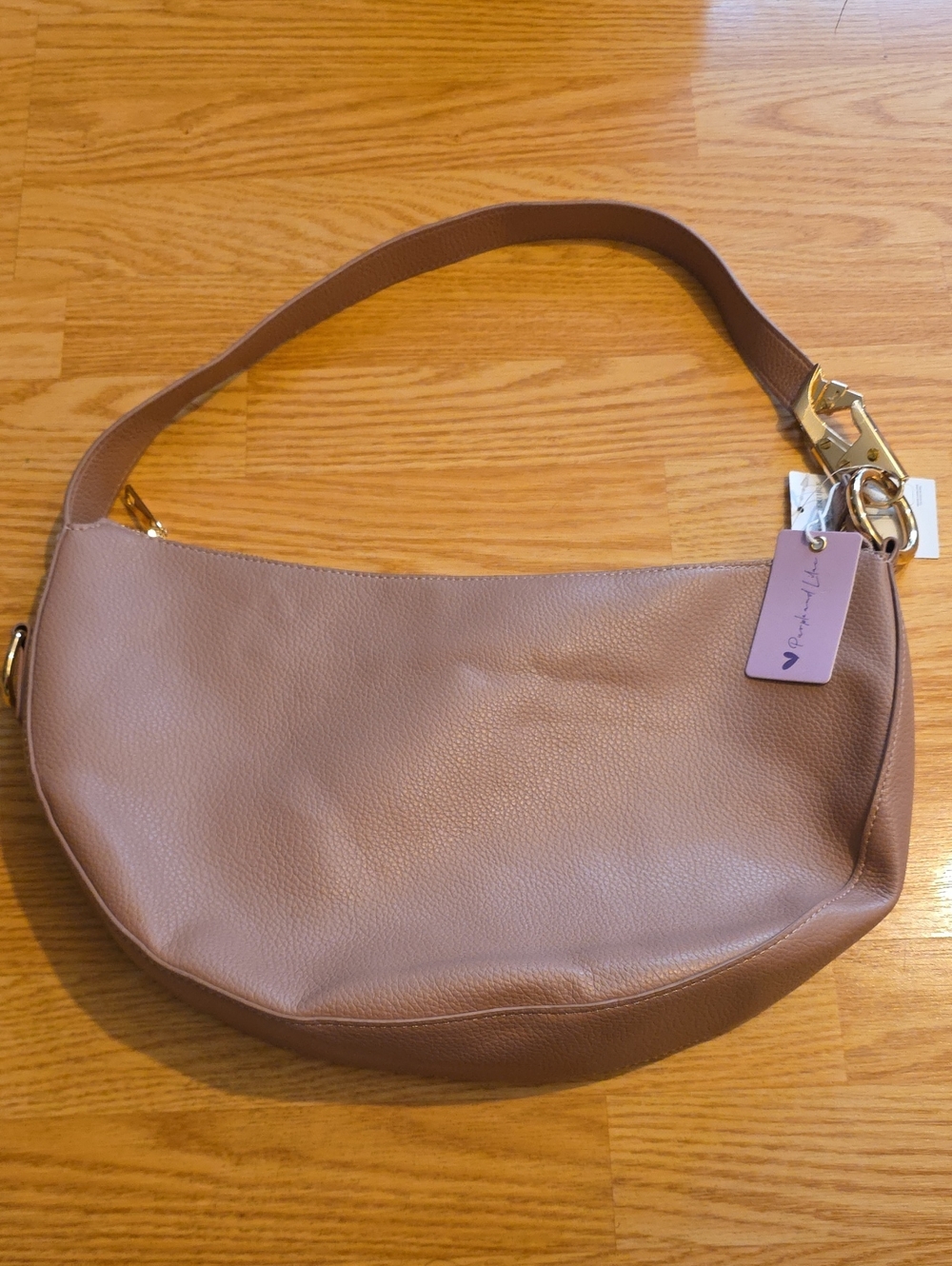 Taupe Crescent Shoulder Bag